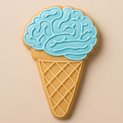 Brain Freeze Ice Cream Cookie Cutter - 4x2.27", Unique Halloween or Science-Themed Treat Mold (Random Color)