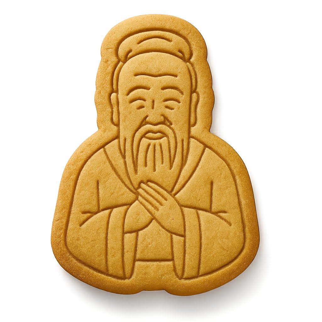 Confucius Wisdom Cookie Cutter - 4x3" Premium Party Baking Tool