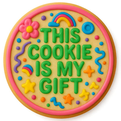 Funny Gift Message Cookie Cutter & Stamp for Baking Fondant Clay Embosser Gifts