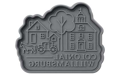 Colonial Williamsburg Scene Cookie Cutter - 4x3.8" Premium Kitchen Design