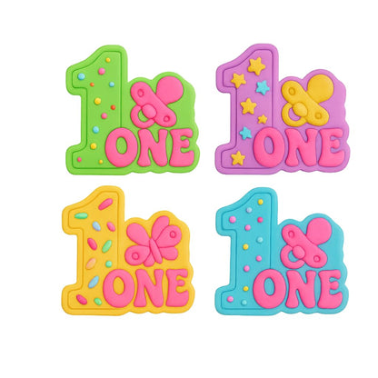 Mighty Gadget First Birthday Pacifier Cookie Cutter & Stamp - 4x3" Cute Addition for Baby Showers (Random Color)