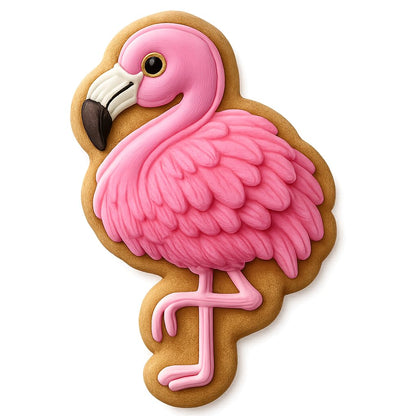 Fluffy Flamingo Cookie Cutter - 2.6x4" Fun Baking Set Premium Quality