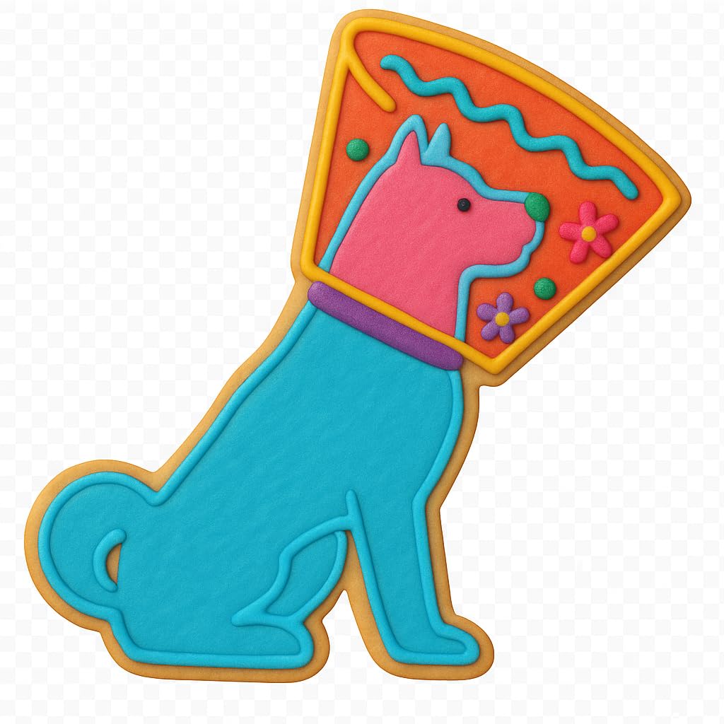 Cone of Shame Dog Cookie Cutter - 4x3.67 Inches, Hilarious Veterinary-Themed Baking Mold