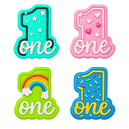 Number 1 with 'One' Cookie Cutter & Stamp 4x2.8" for Baking & Fondant Clay