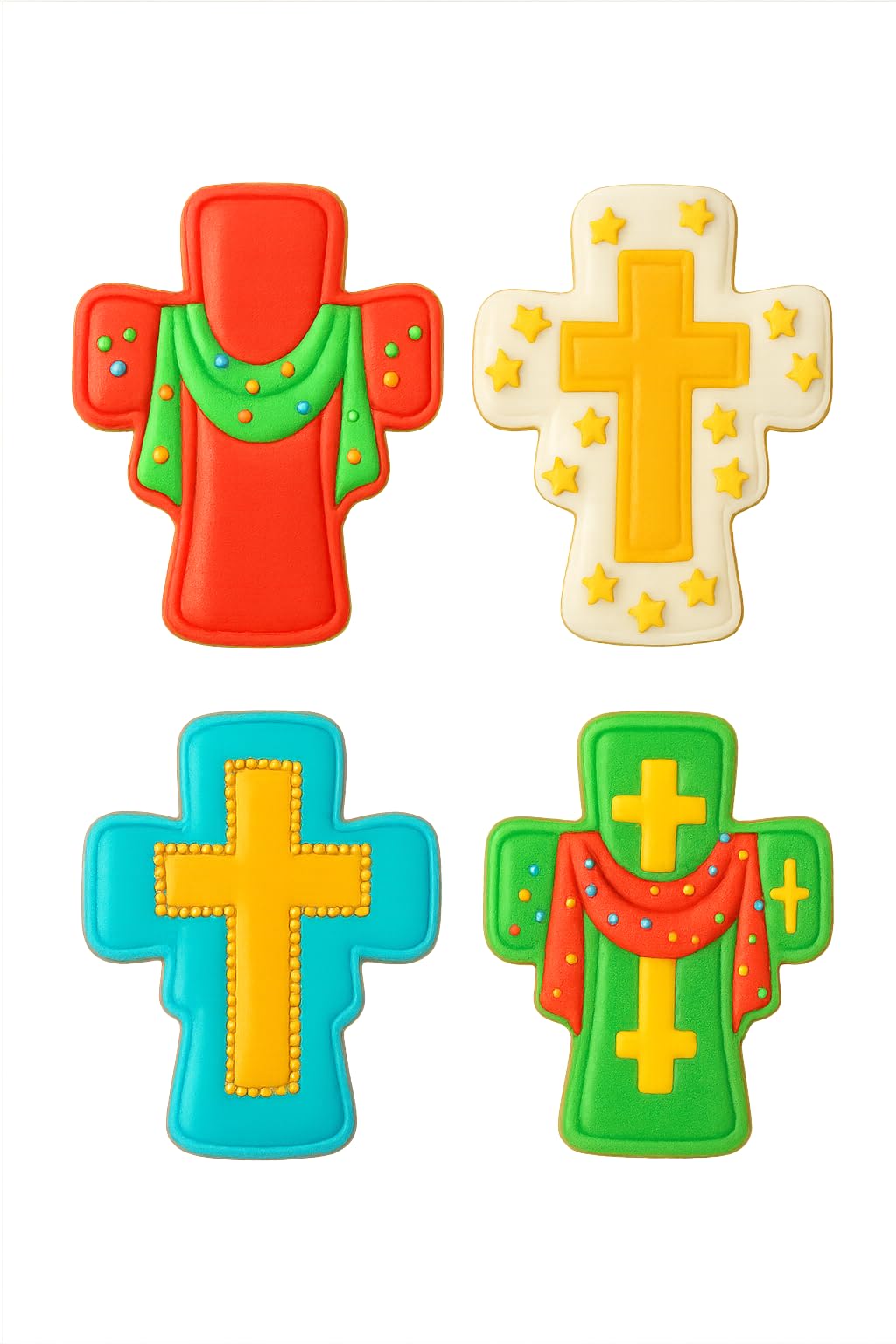Cross Crucifix with Drapes Cookie Cutter & Stamp 4x2.9" for Baking & Fondant