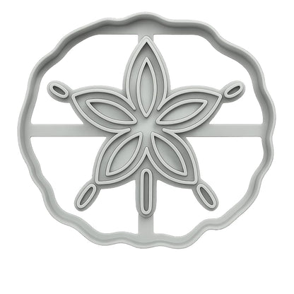 Mighty Gadget Sand Dollar Cookie Cutter & Stamp - 4x4" Beachy Design for Ocean-Themed Baking (Random Color)