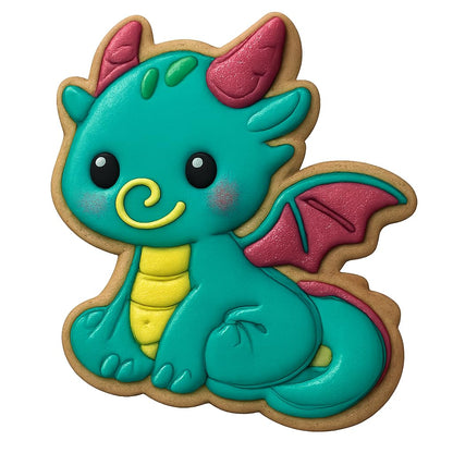 Dragon Hatchling Cookie Cutter 4x3.1" Party Baking Fun Design