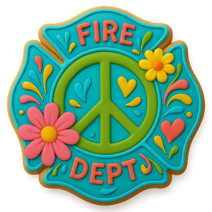 Maltese Cross Fire Dept. Cookie Cutter & Stamp - 4x4", Firefighter-Themed Baking Tool
