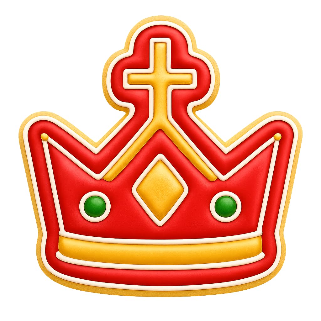 Royal Cross Crown Cookie Cutter - 4x3.6" Creative Kitchen Baking Tool