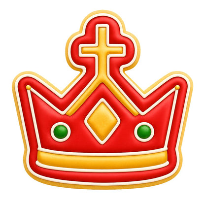 Royal Cross Crown Cookie Cutter - 4x3.6" Creative Kitchen Baking Tool