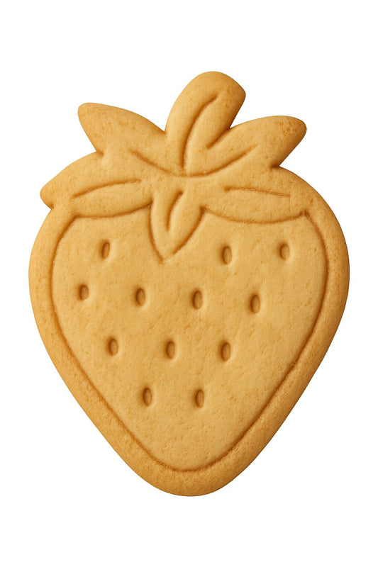 Mighty Gadget Strawberry Cookie Cutter & Stamp - 4x3.2" Perfect Sweet Treat Design for Summer Baking (Random Color)