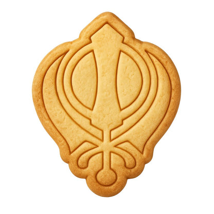 Khanda Emblem Cookie Cutter - 4x3" Creative Home Baking Design