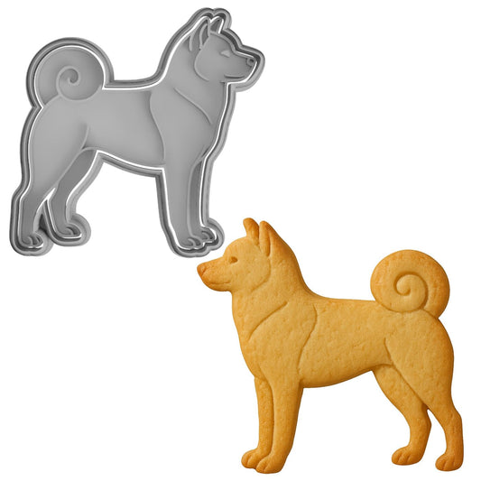 Mighty Gadget Akita Dog Cookie Cutter - 4x3.9" (Random Color) – Japanese Dog Breed Silhouette for Animal Lovers & Pet-Themed Baking