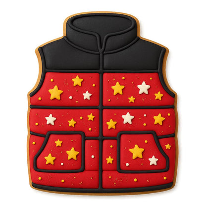 Sleeveless Puffer Vest Cookie Cutter 4x2.71" for Baking & Fondant Clay Gifts