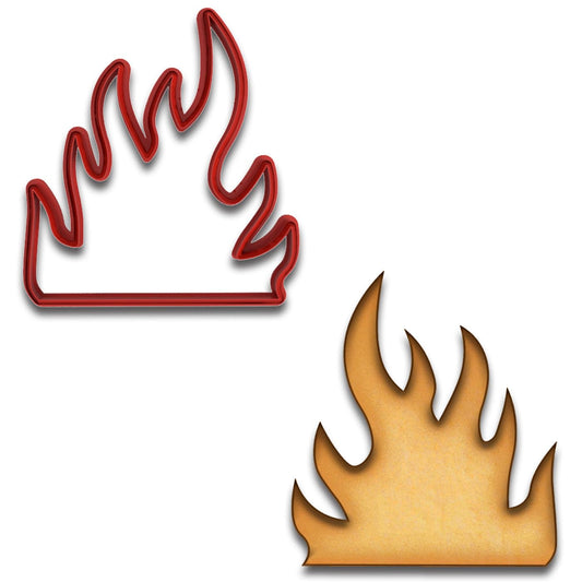 Blazing Fire Flame Cookie Cutter - 4x3.67 Inches, Fun Fire Shape for Baking and Decorating