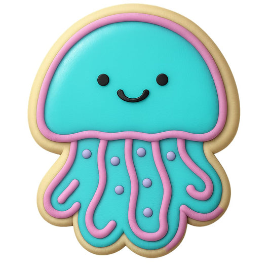 Jolly Jellyfish Cookie Cutter - 4x3.2" Creative Baking Fun Design