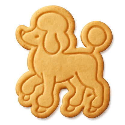 Playful Poodle Cookie Cutter 4x3.7" Fun Kitchen Baking Design