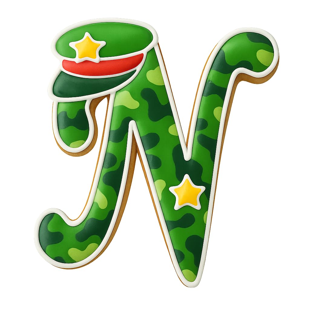 Cursive Letter N Cookie Cutter