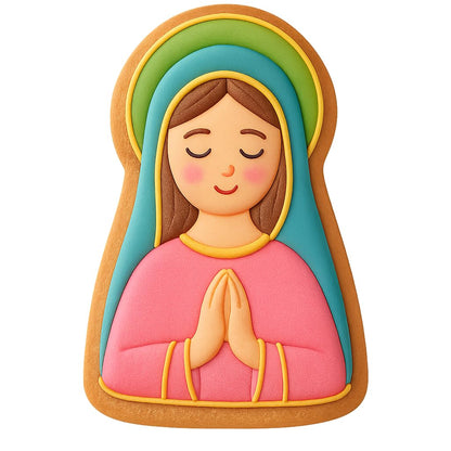 Saint Mary Figure Cookie Cutter - 4x2.7" Quality Spiritual Baking