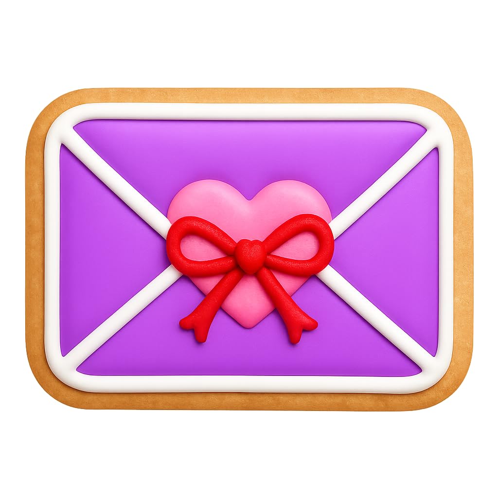 Romantic Love Letter Heart Cookie Cutter - 4x2.88" Premium Kitchen Tool