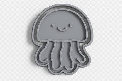 Jolly Jellyfish Cookie Cutter - 4x3.2" Creative Baking Fun Design