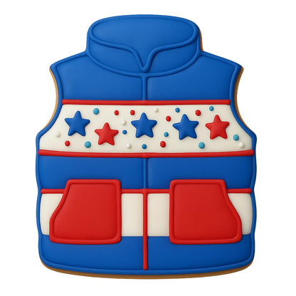 Sleeveless Puffer Vest Cookie Cutter 4x2.71" for Baking & Fondant Clay Gifts