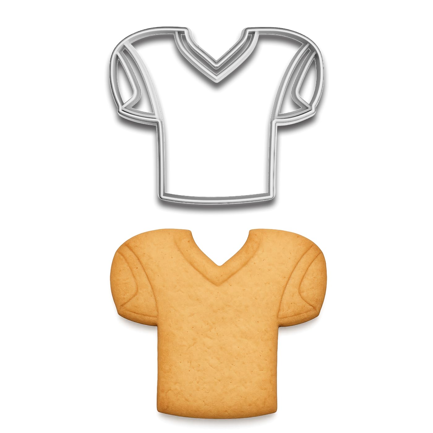 Football Jersey Cookie Cutter - 4.25x3.51 Inches, Sports-Themed Baking Tool