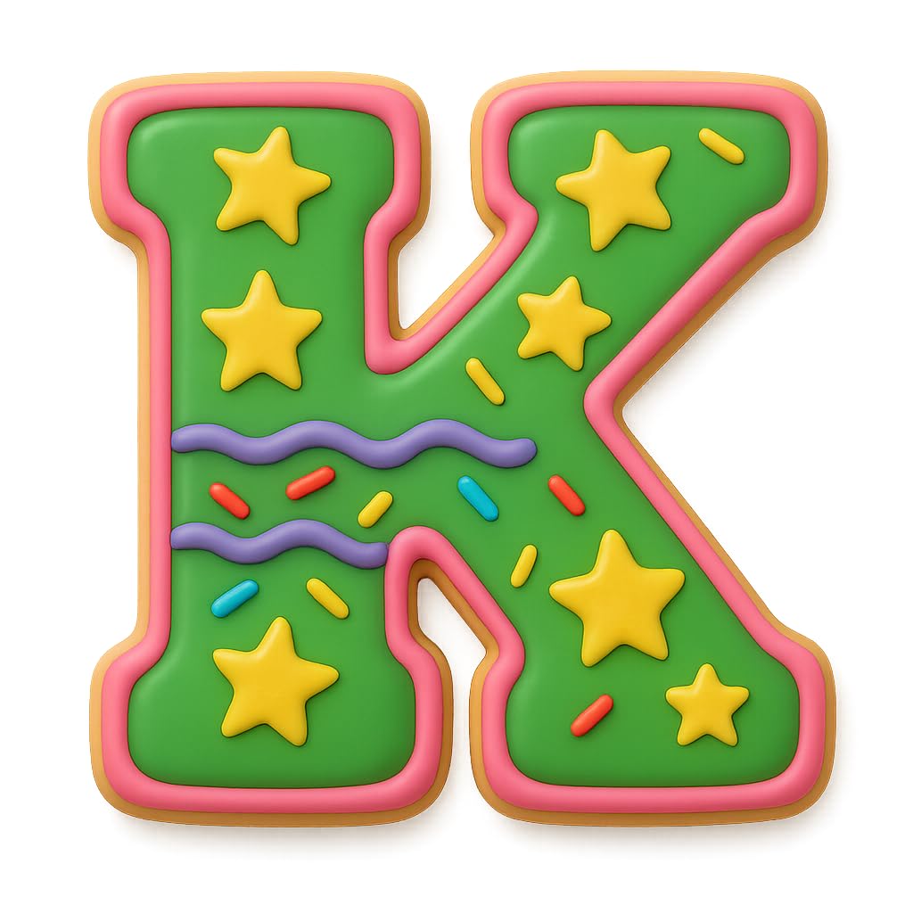 3" Varsity Letter K Cookie Cutter