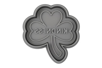 Kindness Clover Cookie Cutter - 4x3.5" Inspirational Kitchen Baking Fun