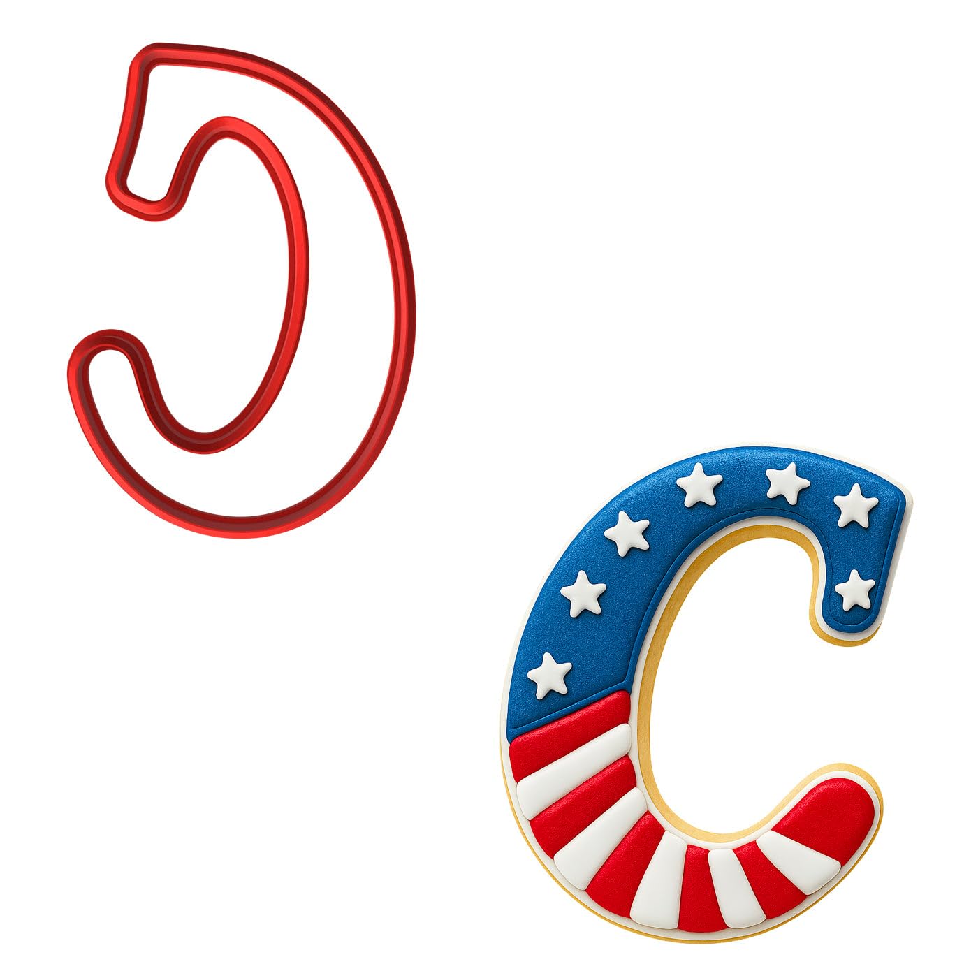 Cursive Letter C Cookie Cutter