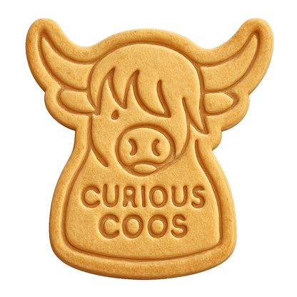 Curious Coos Highland Cow Cutter - 4x3.2" Premium Kitchen Tool