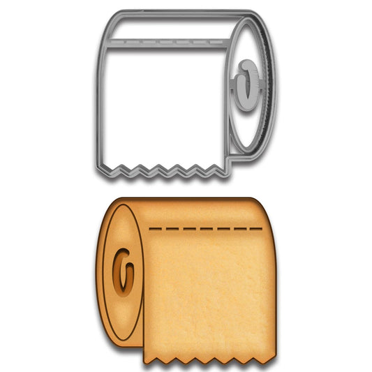 Funny Toilet Paper Cookie Cutter - 4x3.69 Inches, Hilarious Gag Gift for Bakers