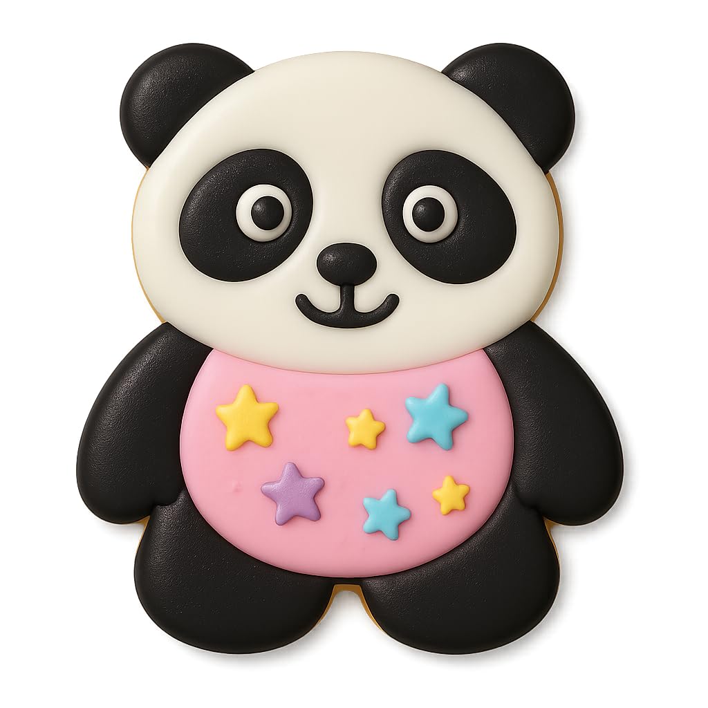 Panda Cookie Cutter & Stamp 4x3.14" for Baking Fondant Clay Embosser Gifts