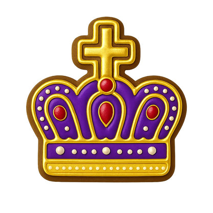 Imperial Crown Cookie Cutter - 4x3.6" Fun Party Baking Kitchen