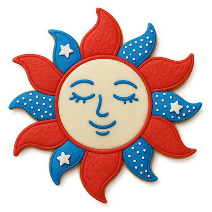 Mighty Gadget Celestial Sun Cookie Cutter & Stamp Set - 4x3.95 Inches, Perfect for Sun-Themed Baking and Crafts