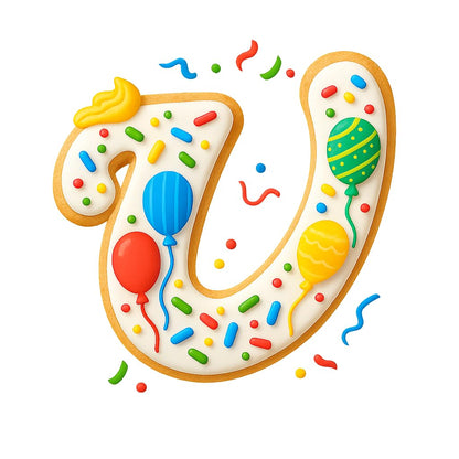 Fancy Cursive Letter Cookie Cutter - 4" Tall Alphabet Baking Mold (Random Color)