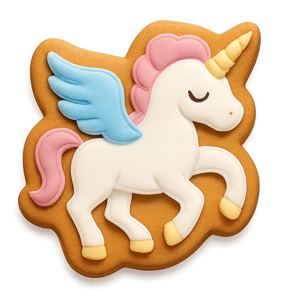 Unicorn Pegasus Cookie Cutter - 4x3.5" Magical Party Baking Fun