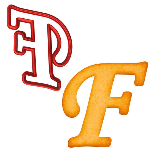 Cursive Letter F Cookie Cutter