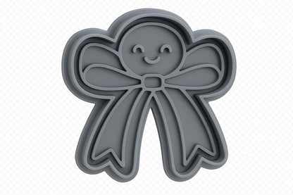 Joyful Ribbon Cookie Cutter - 4x3.5" Fun Baking Design