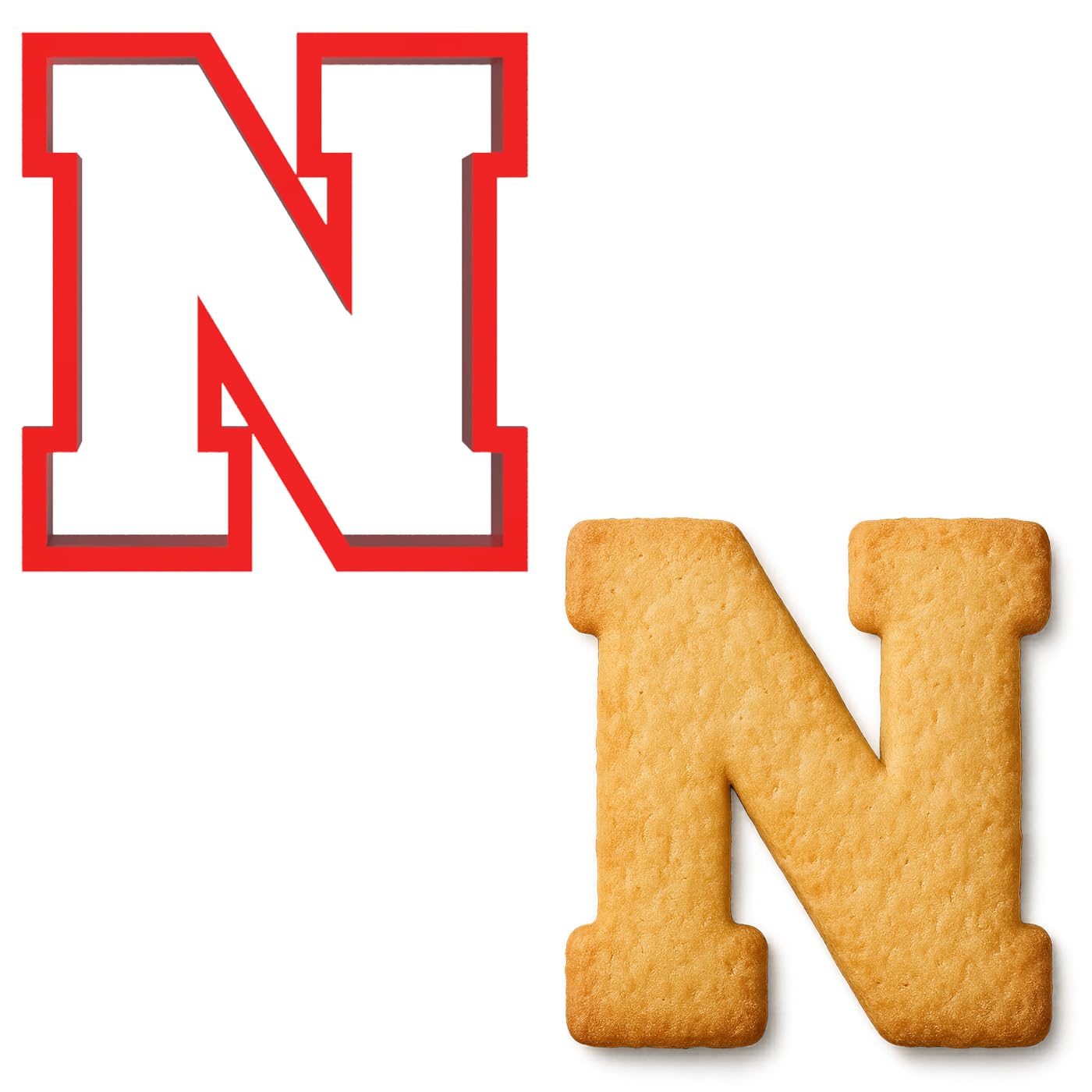4" Varsity Letter N Cookie Cutter