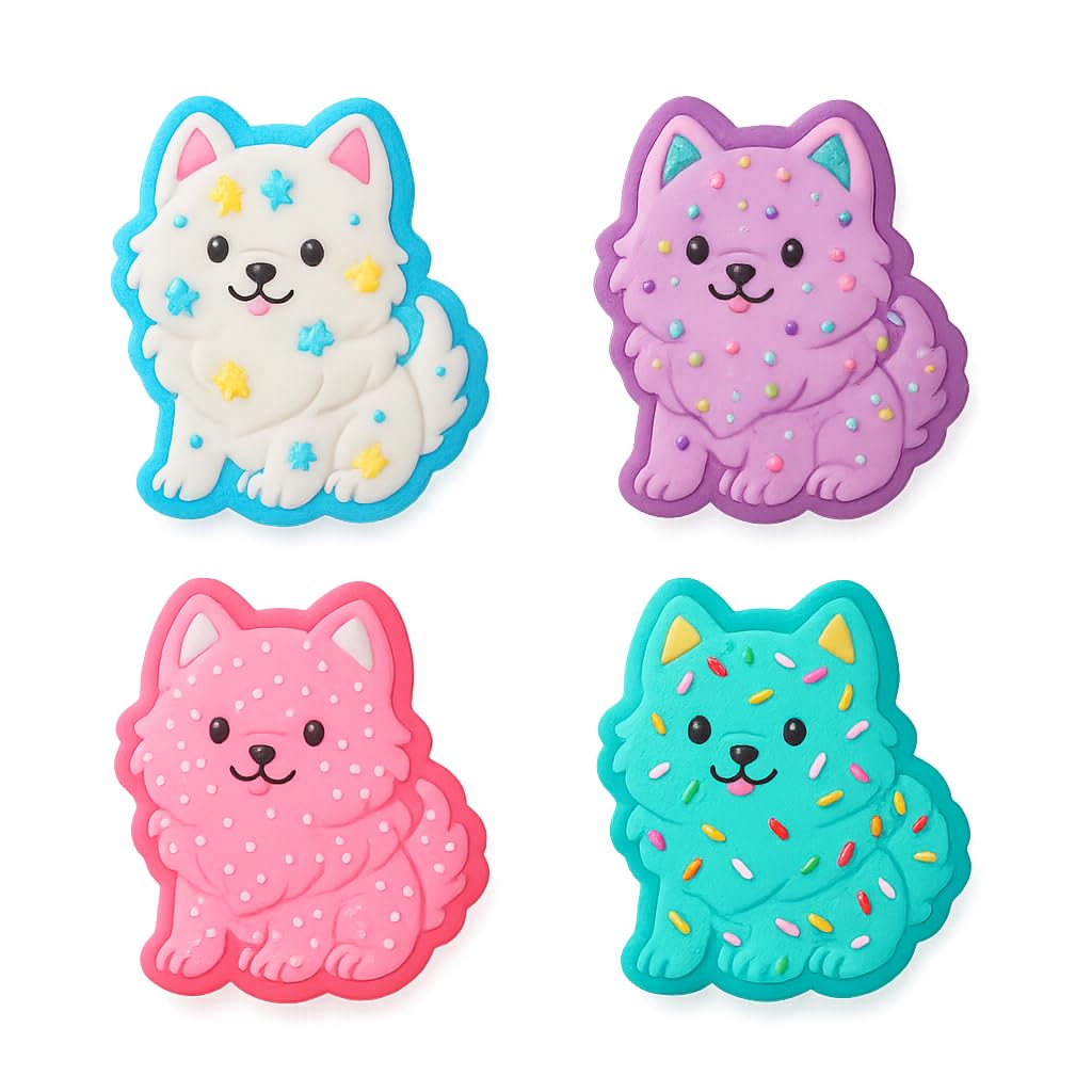Samoyed Puppy Cookie Cutter & Stamp 4x3.5" for Baking Fondant Clay Embosser