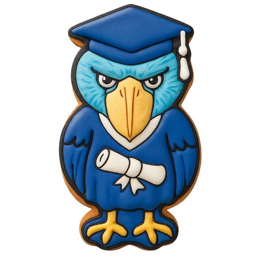 Graduation Shoebill Bird Cookie Cutter - 4x2.4" Fun Baking Design