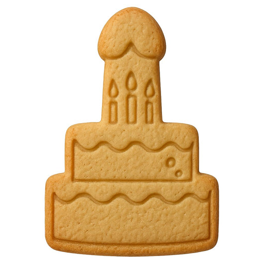 Mighty Gadget Naughty Adult Birthday Cake Candles Cookie Cutter & Stamp - 4x3" Ideal for Party Treats (Random Color)
