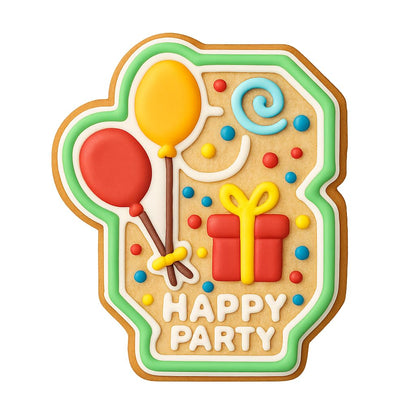 Mighty Gadget Number 8 with Balloons Cookie Cutter for 8 Year Old - 4x3.63" Birthday Celebration Mold (Random Color)