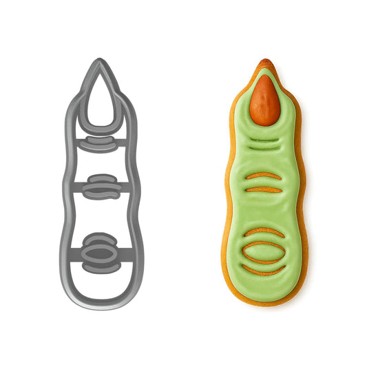 Mighty Gadget Witch Finger Cookie Cutter & Stamp - 4x1.16" "Spooky Fun" for Halloween Baking (Random Color)