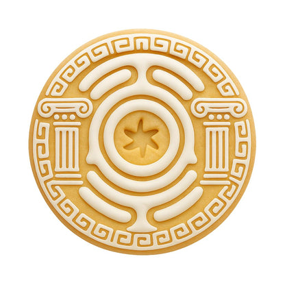 Mighty Gadget Hecate Wheel Cookie Cutter & Stamp - 4x4" Witchcraft Pagan Symbol Baking Mold (Random Color)