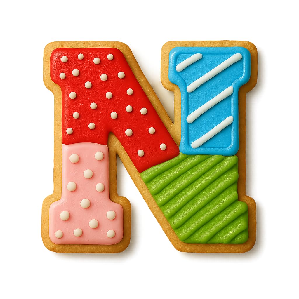 4" Varsity Letter N Cookie Cutter