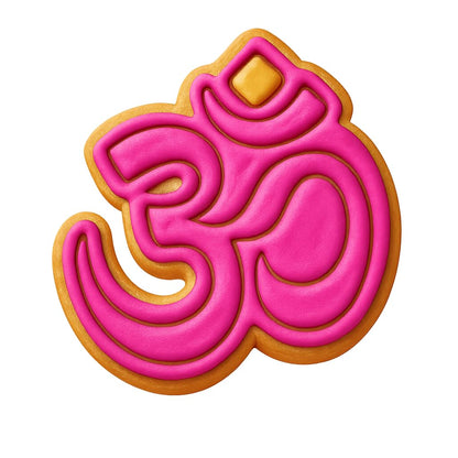 Om Aum Symbol Cookie Cutter - 4x3.9" Spiritual Kitchen Design Fun Baking