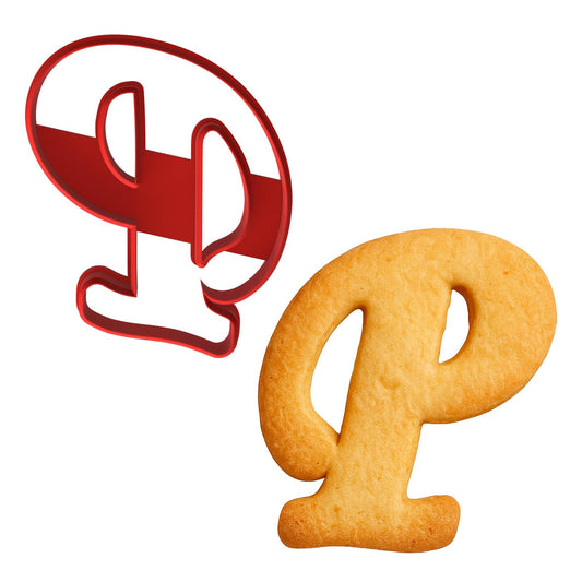 Cursive Letter P Cookie Cutter