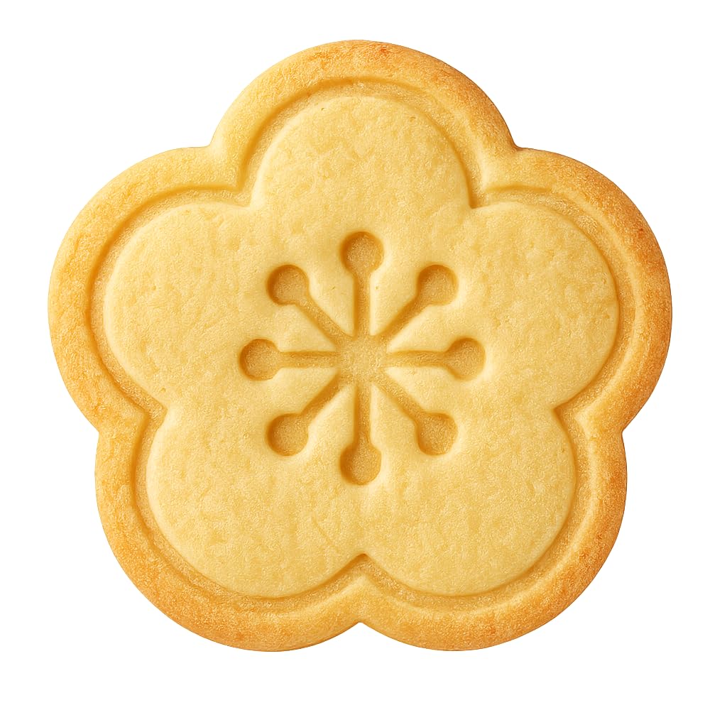 Plum Blossom Kamon Cookie Cutter - 4x3.9" Premium Baking Design